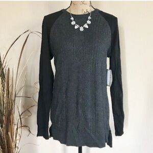 •Bass• mixed knit sweater